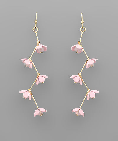 Light Pink Flower Earrings