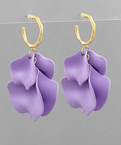 Lavender Petal Earrings