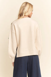 Ivory Flora Sweater