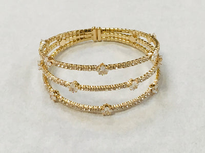 Gold & Crystal Cuff