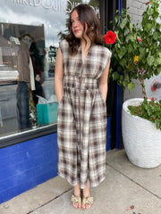 Mocha Plaid Dress