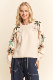 Ivory Flora Sweater