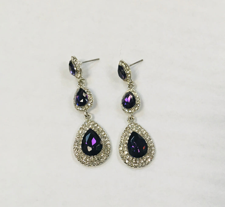 Purple Jewel Earrigs