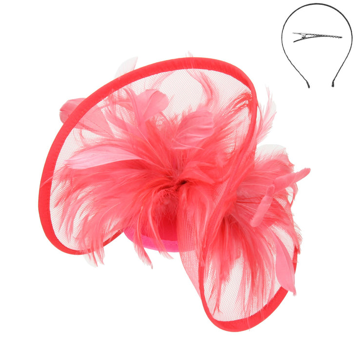 Coral Mesh Fascinator