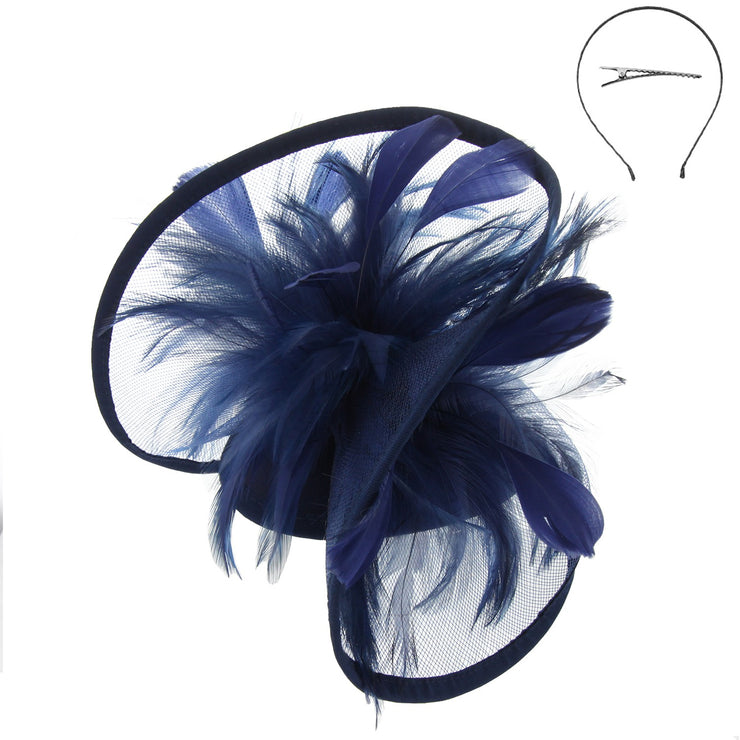 Navy Mesh Fascinator