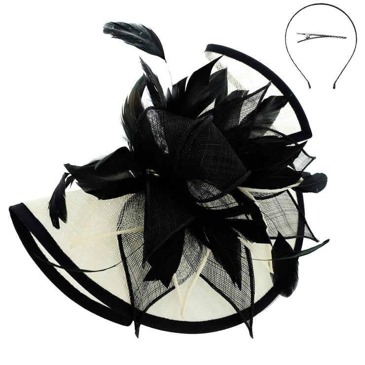 Black on Ivory Fascinator