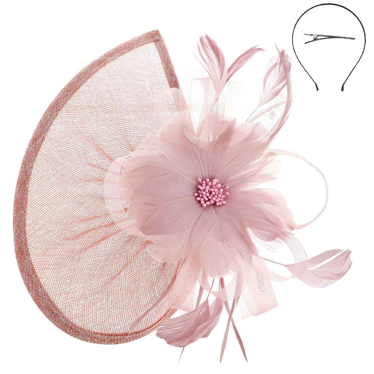 Pink Flower Bead Fascinator