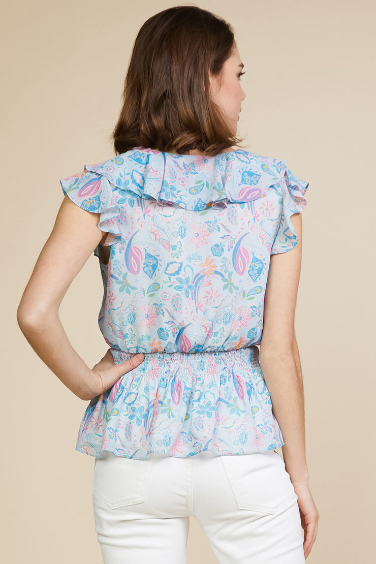 Dusty Blue Paisley