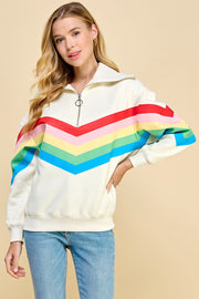 Rainbow & Cream Sweatshirt