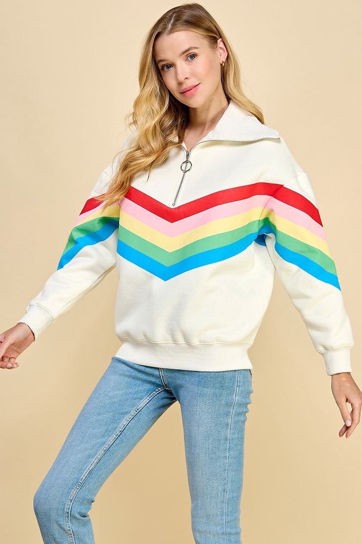 Rainbow & Cream Sweatshirt