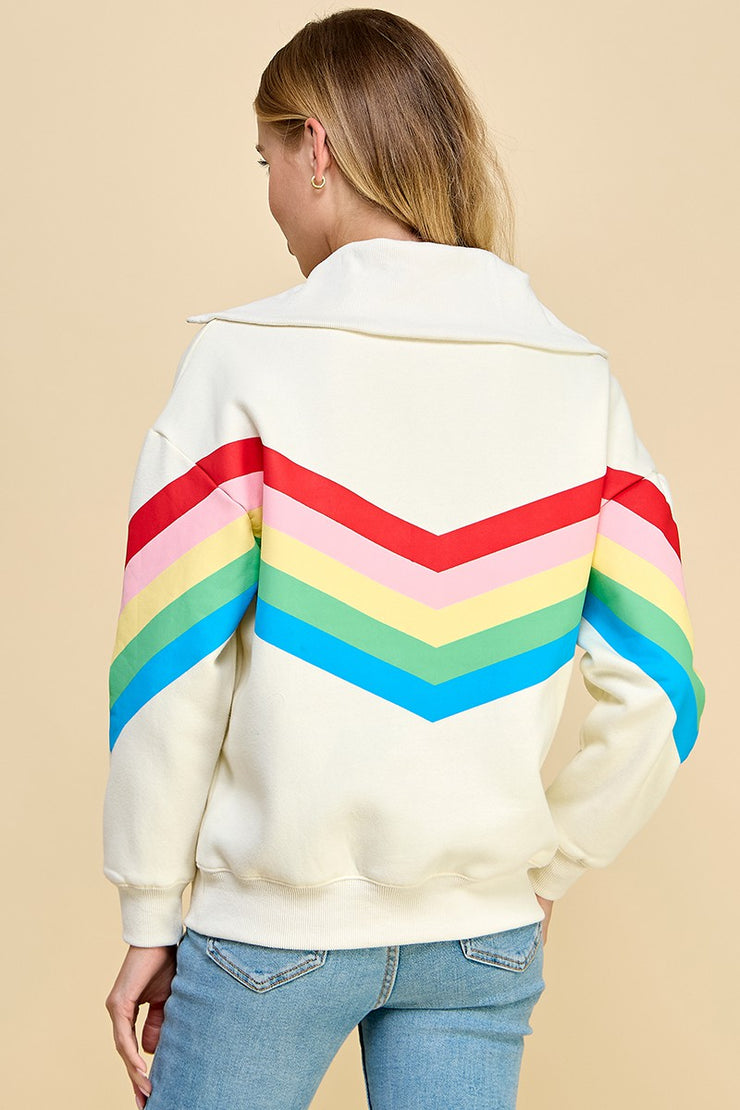 Rainbow & Cream Sweatshirt