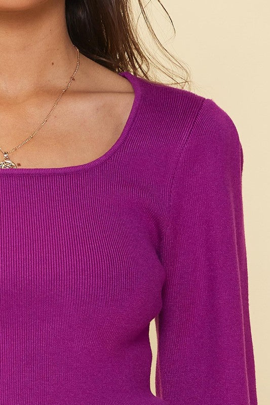 Orchid Square Neck Sweater