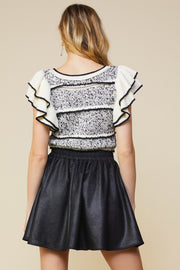 Ivory Ruffle Sleeve