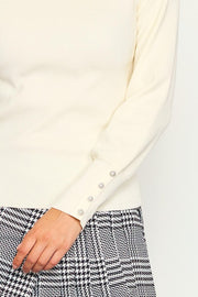 Jewel Button Sleeve Sweater