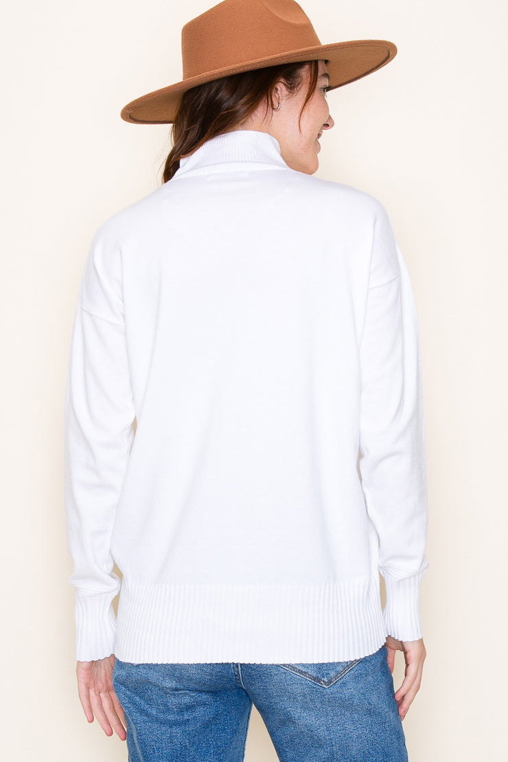 Ivory Button Detail Sweater