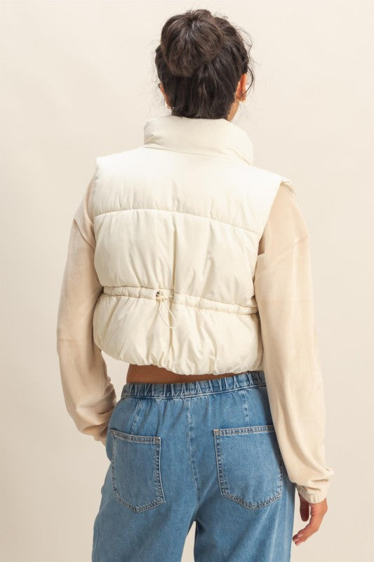 Cream Crop Vest