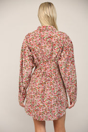 Mauve Biddy Floral Shirt Dress