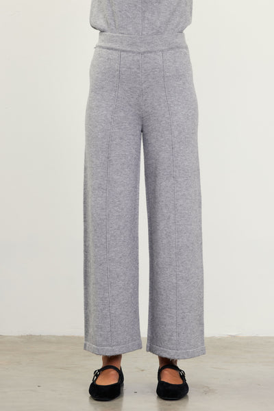 Grey Knit Crop Pants