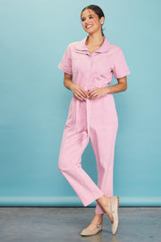 Pastel Pink Utility Jumpsuit
