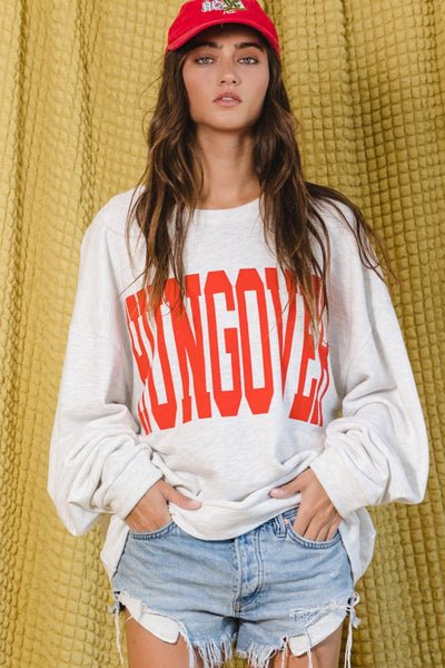'HUNGOVER' Graphic Sweatshirt Top