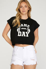Black Game Day Top
