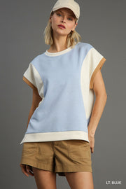 Color Block Jacquard  Top