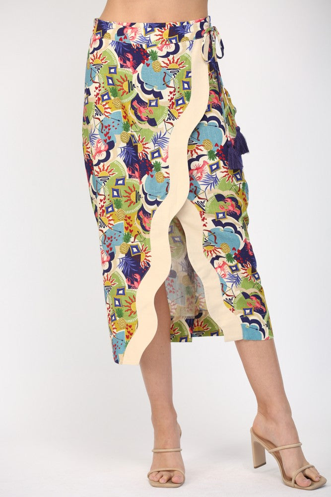 Wave Island Wrap Skirt