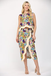 Wave Island Wrap Skirt
