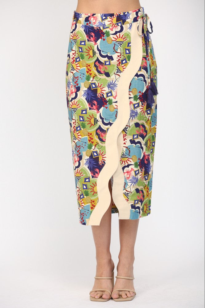 Wave Island Wrap Skirt