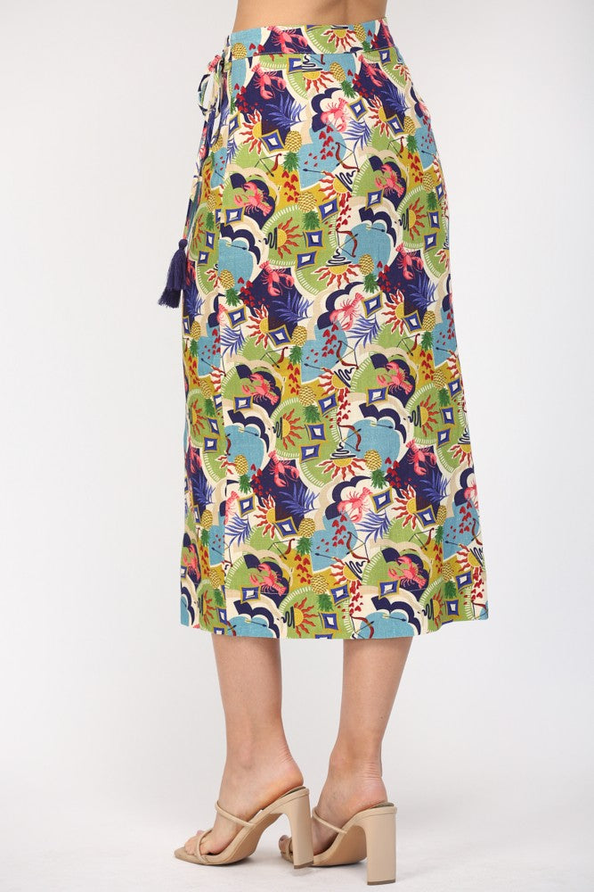 Wave Island Wrap Skirt