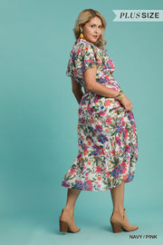 Curvy Allison Floral Midi