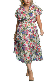 Curvy Allison Floral Midi