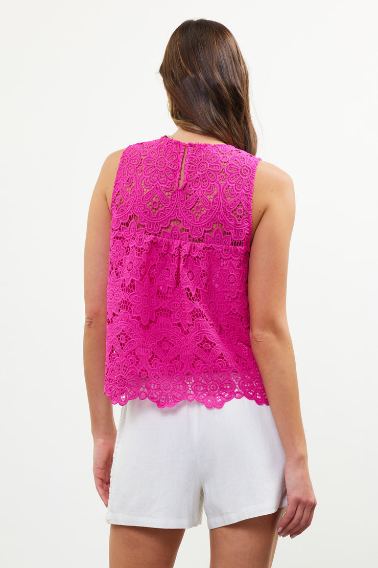 Delicious Pink Lace Top