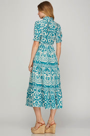 Turquoise Midi Dress