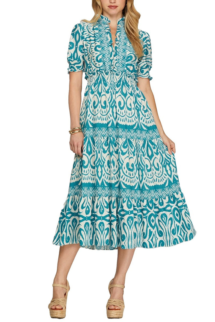 Turquoise Midi Dress