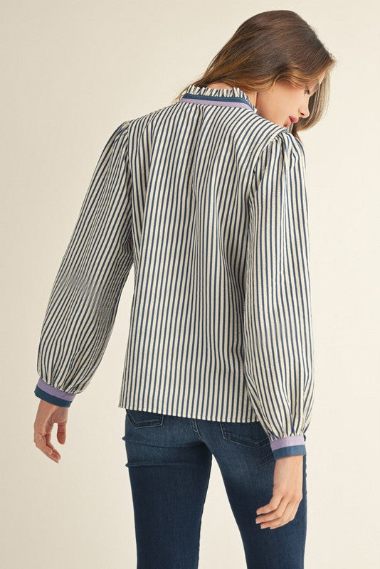 Denim Stripe Blouse