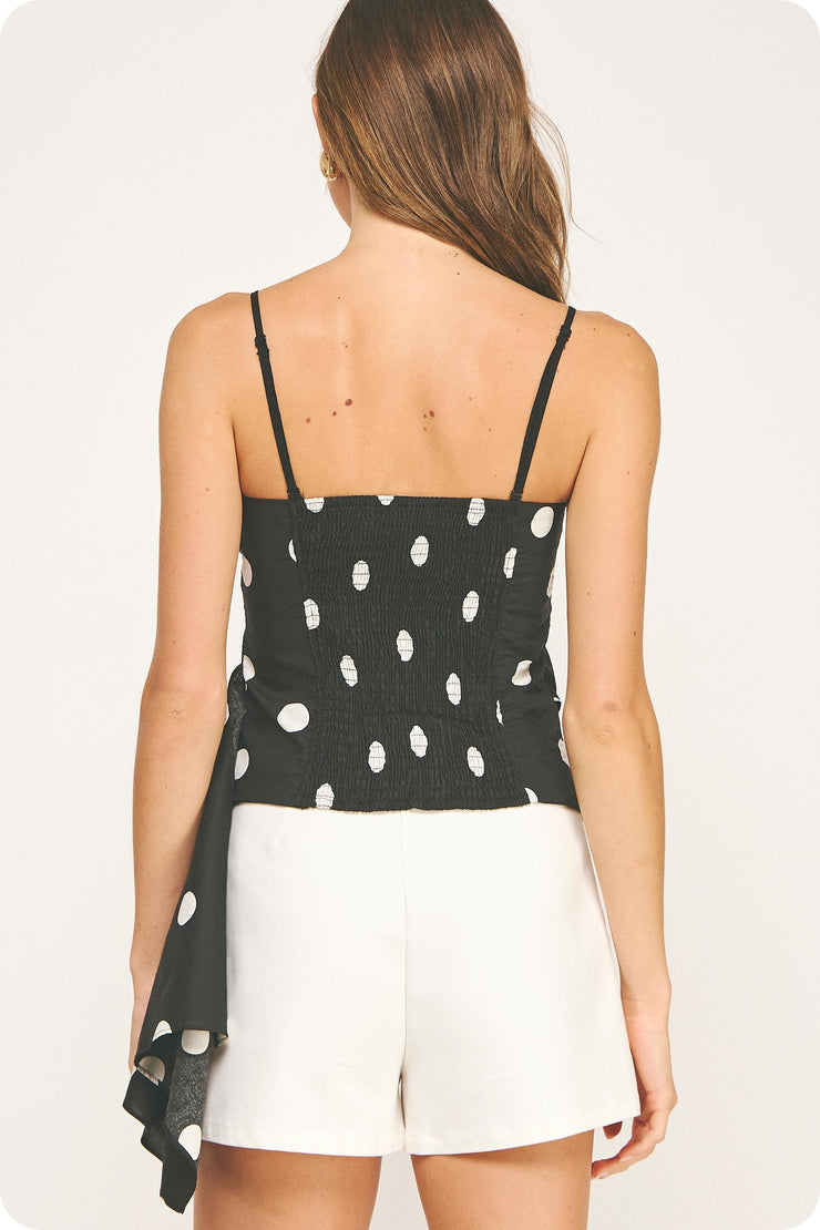 Polka Corset Tube Top