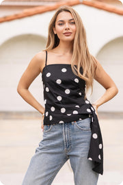 Polka Corset Tube Top