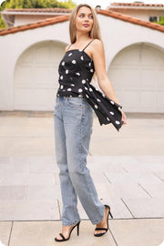 Polka Corset Tube Top