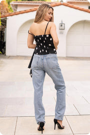 Polka Corset Tube Top