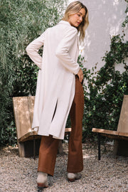 Cream Suede Duster