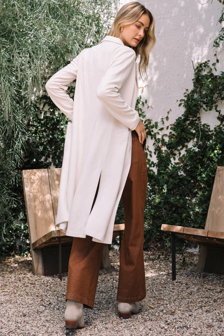 Cream Suede Duster