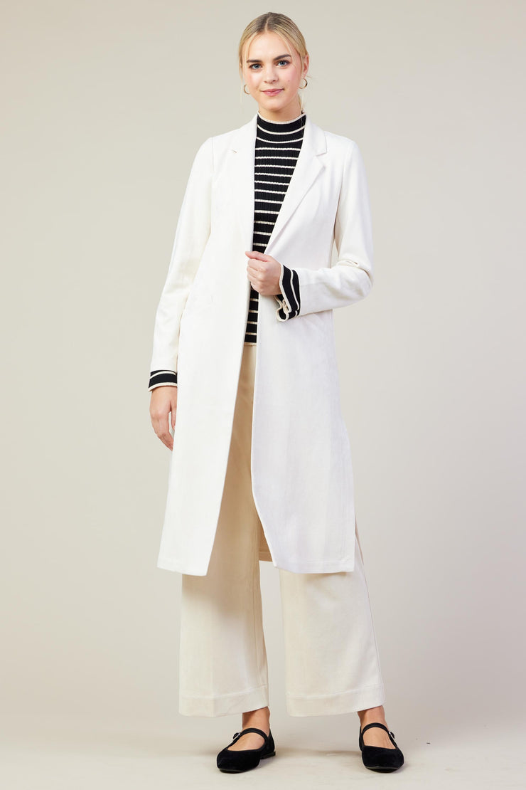Cream Suede Duster
