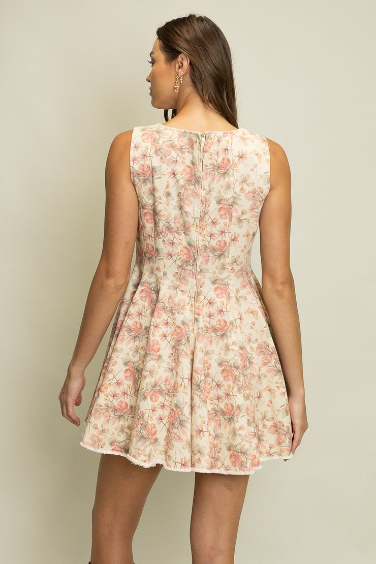 Coral Twill Floral Swing Mini