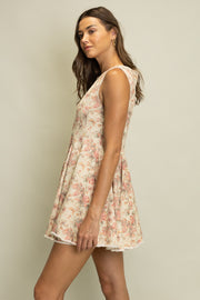 Coral Twill Floral Swing Mini