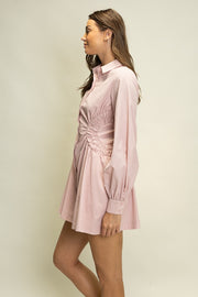 Pink Shirt Dress Mini