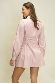 Pink Shirt Dress Mini