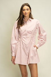 Pink Shirt Dress Mini