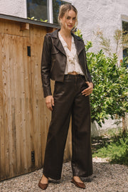 Coco Distressed Faux Leather Jacket