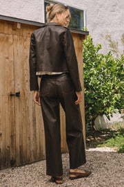 Coco Distressed Faux Leather Jacket